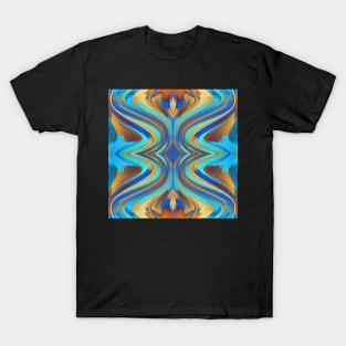 blue and orange tile T-Shirt